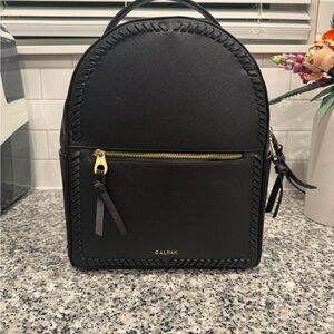 Calpak Black Women's Backpack with Gold Accents